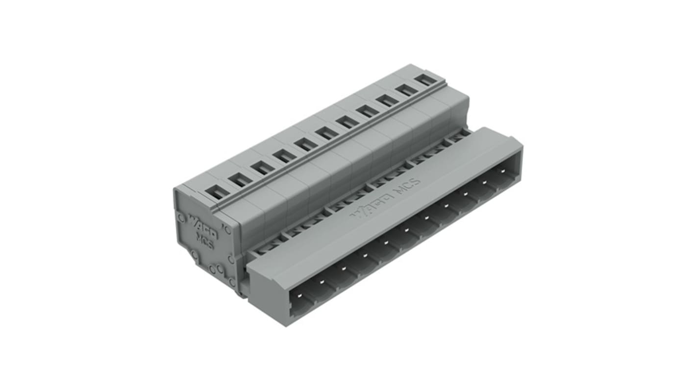 WAGO 231 Series Pluggable Connector, 11-Pole, Male, 11-Way, Snap-In, 12A