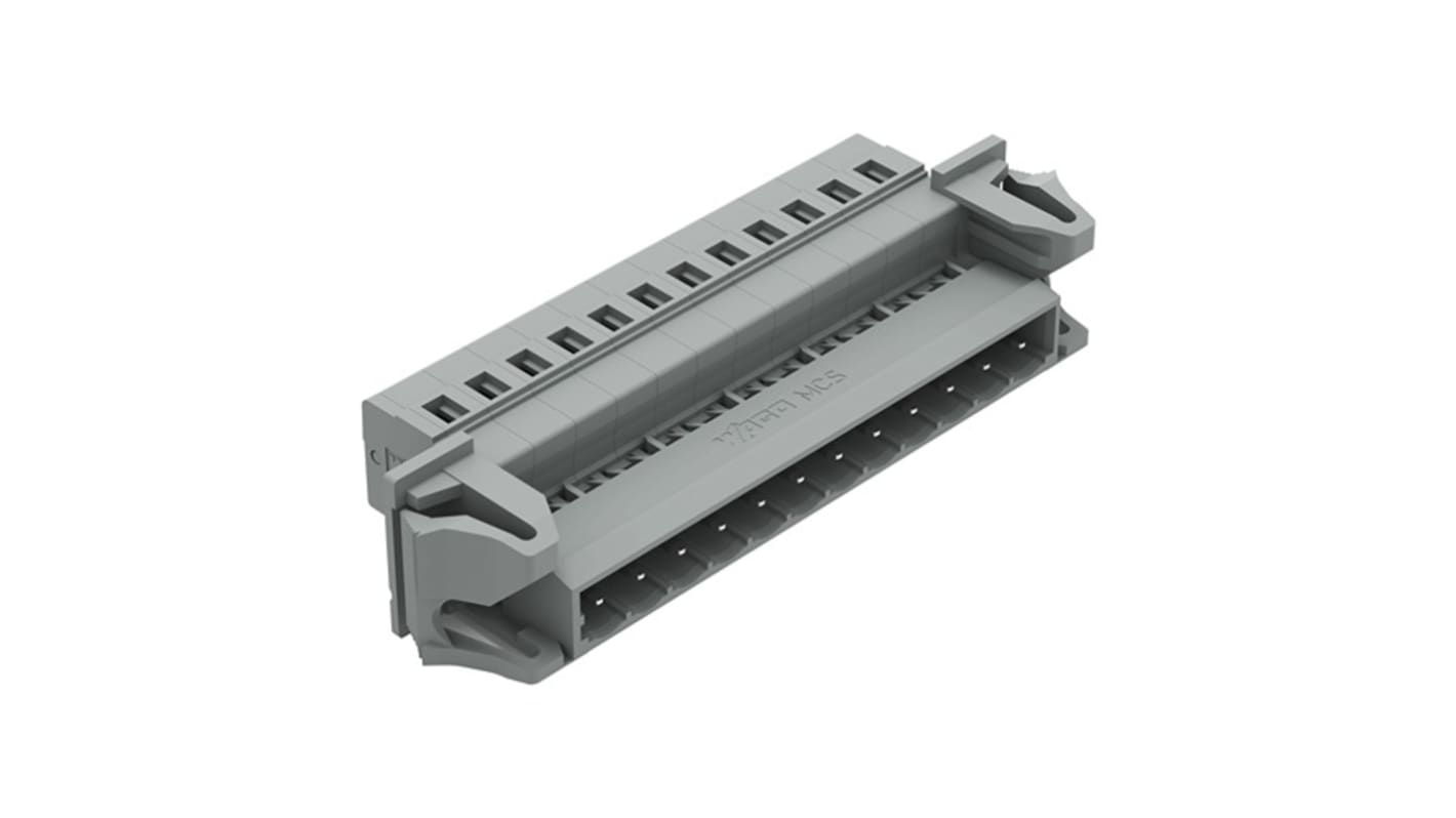 WAGO 231 Series Pluggable Connector, 12-Pole, Male, 12-Way, Snap-In, 12A
