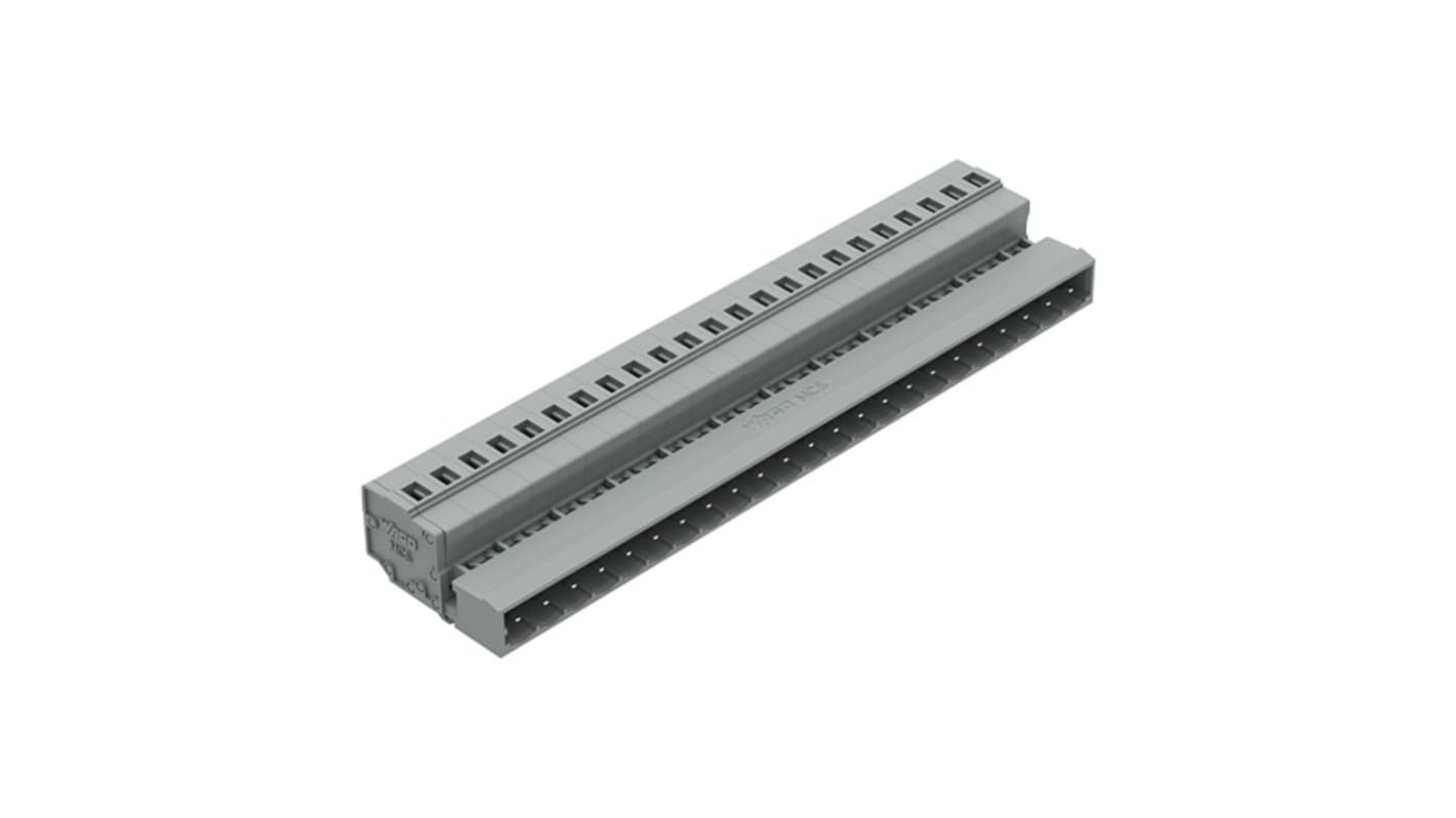 WAGO 231-623 Series Pluggable Connector, 23-Pole, Male, 23-Way, Panel Mount, Snap In Mount, 15A
