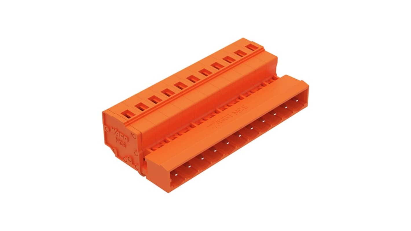 WAGO 231 Series Pluggable Connector, 11-Pole, Male, 11-Way, Snap-In, 12A