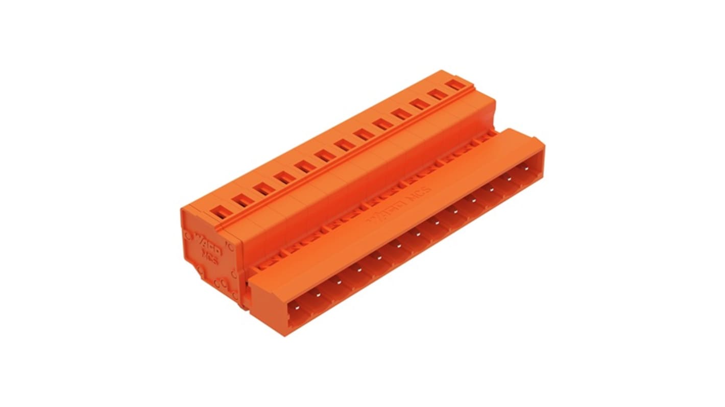 WAGO 231 Series Pluggable Connector, 13-Pole, Male, 13-Way, Snap-In, 12A