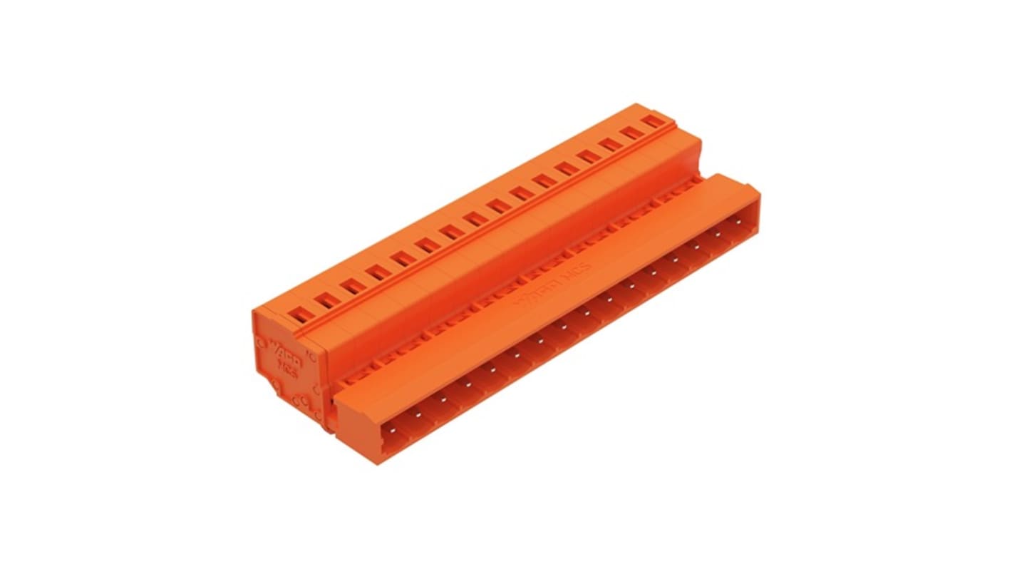 WAGO 231 Series Pluggable Connector, 16-Pole, Male, 16-Way, Snap-In, 12A