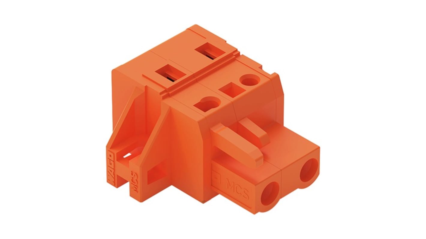 WAGO 231 Series Connector, 2-Pole, Female, 2-Way, Feed Through, 16A