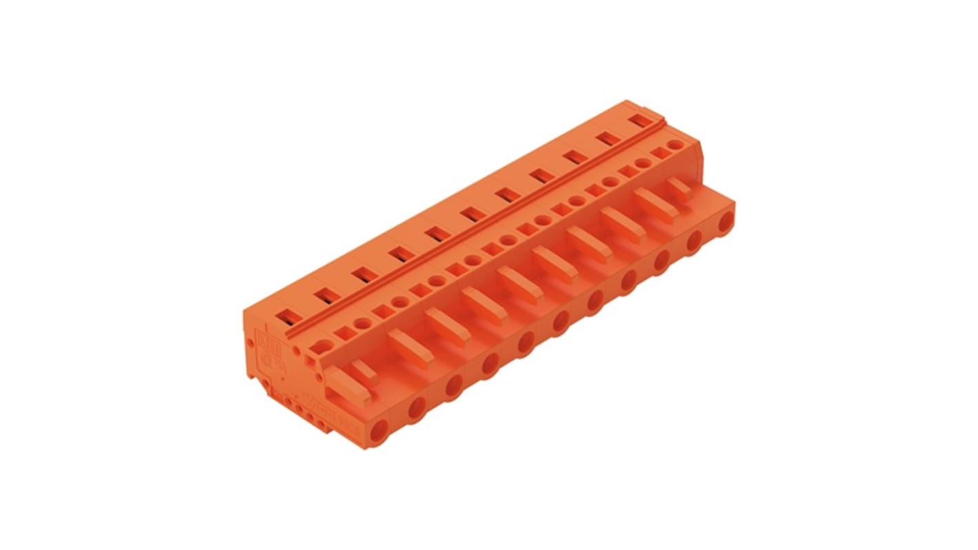 WAGO 231 Series Pluggable Connector, 11-Pole, Female, 11-Way, Cable Mount, 16A
