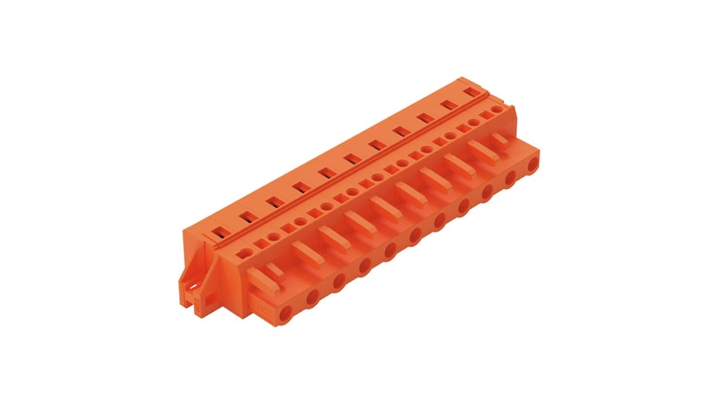WAGO 231 Series Pluggable Connector, 11-Pole, Female, 11-Way, Free Hanging, 16A
