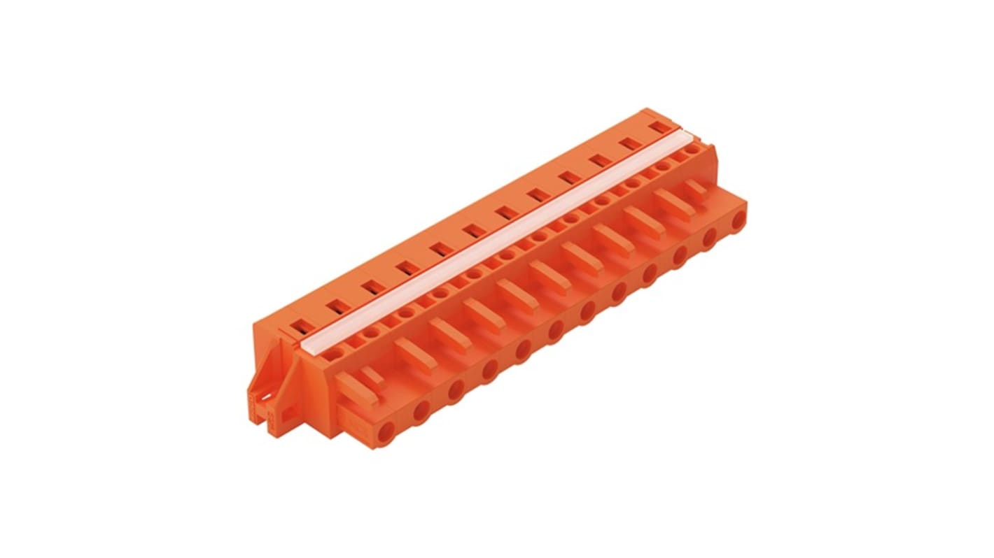WAGO 231 Series Pluggable Connector, 12-Pole, Female, 12-Way, Snap-In, 16A