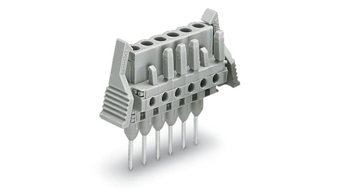Złącze PCB 6 -pinowe raster: 5mm Złącze żeńskie Proste Mocowanie szynowe