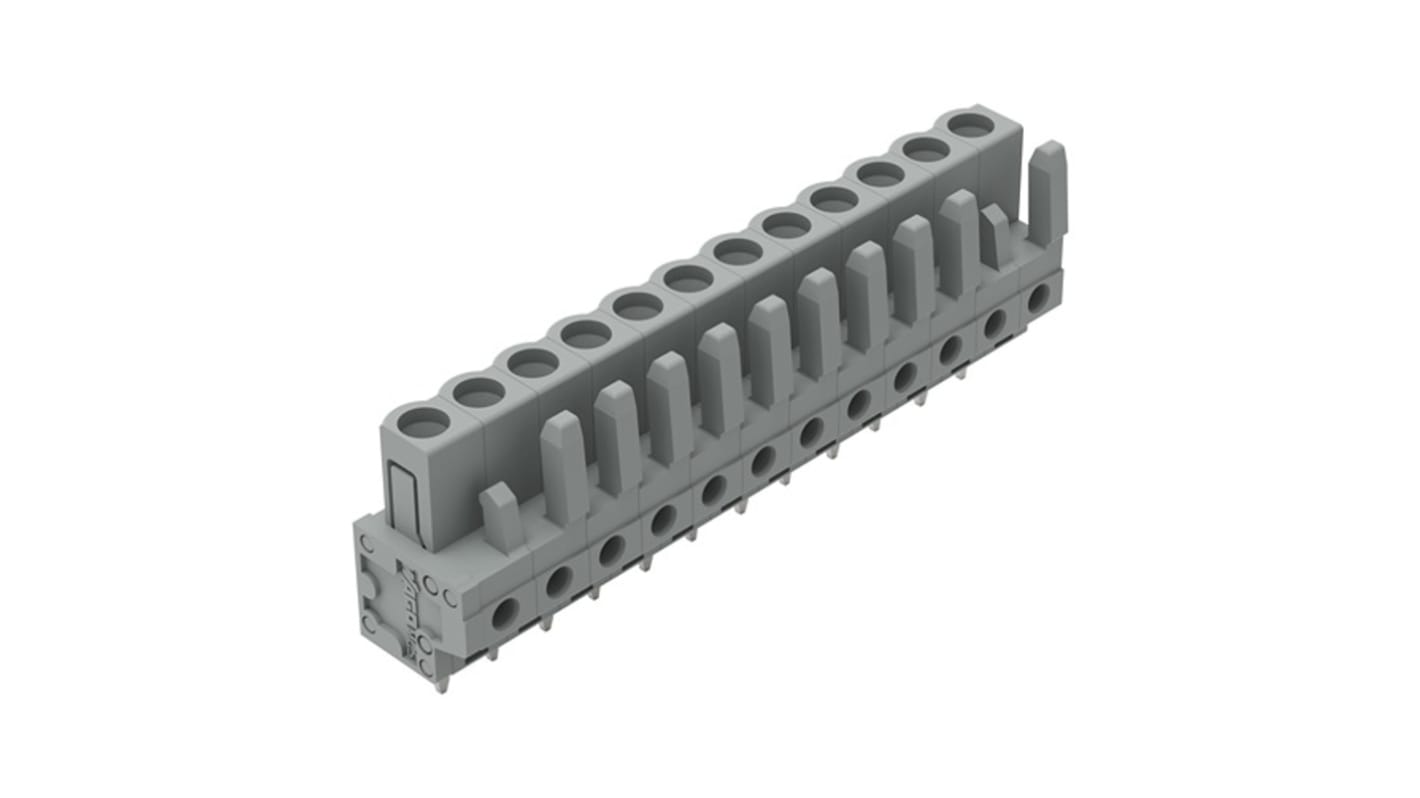 Wtyk PCB 12 -pinowe raster: 5mm Złącze żeńskie THT Proste Montaż na płytce drukowanej