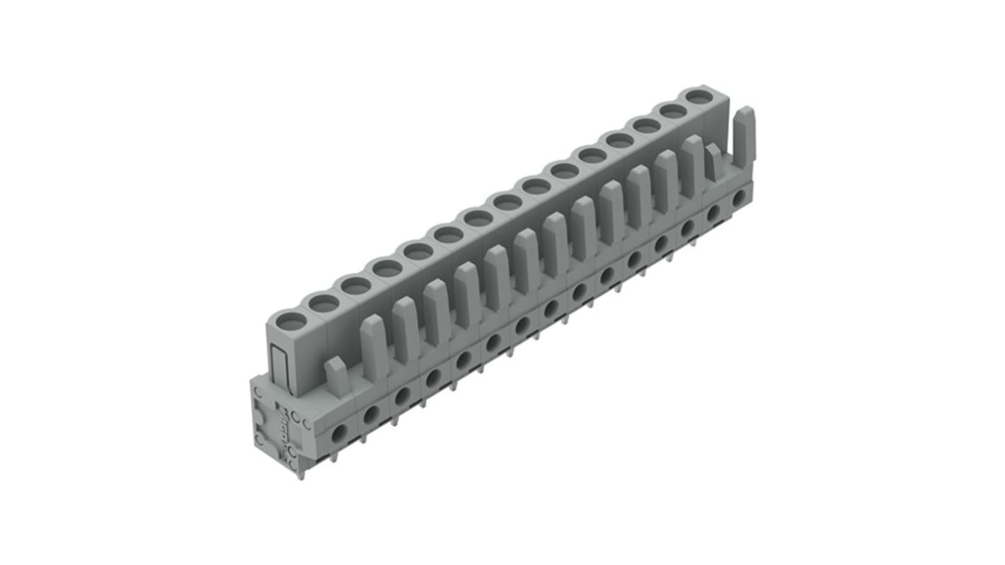 Wtyk PCB 15 -pinowe raster: 5mm Złącze żeńskie do płytek drukowanych Proste Montaż na płytce drukowanej