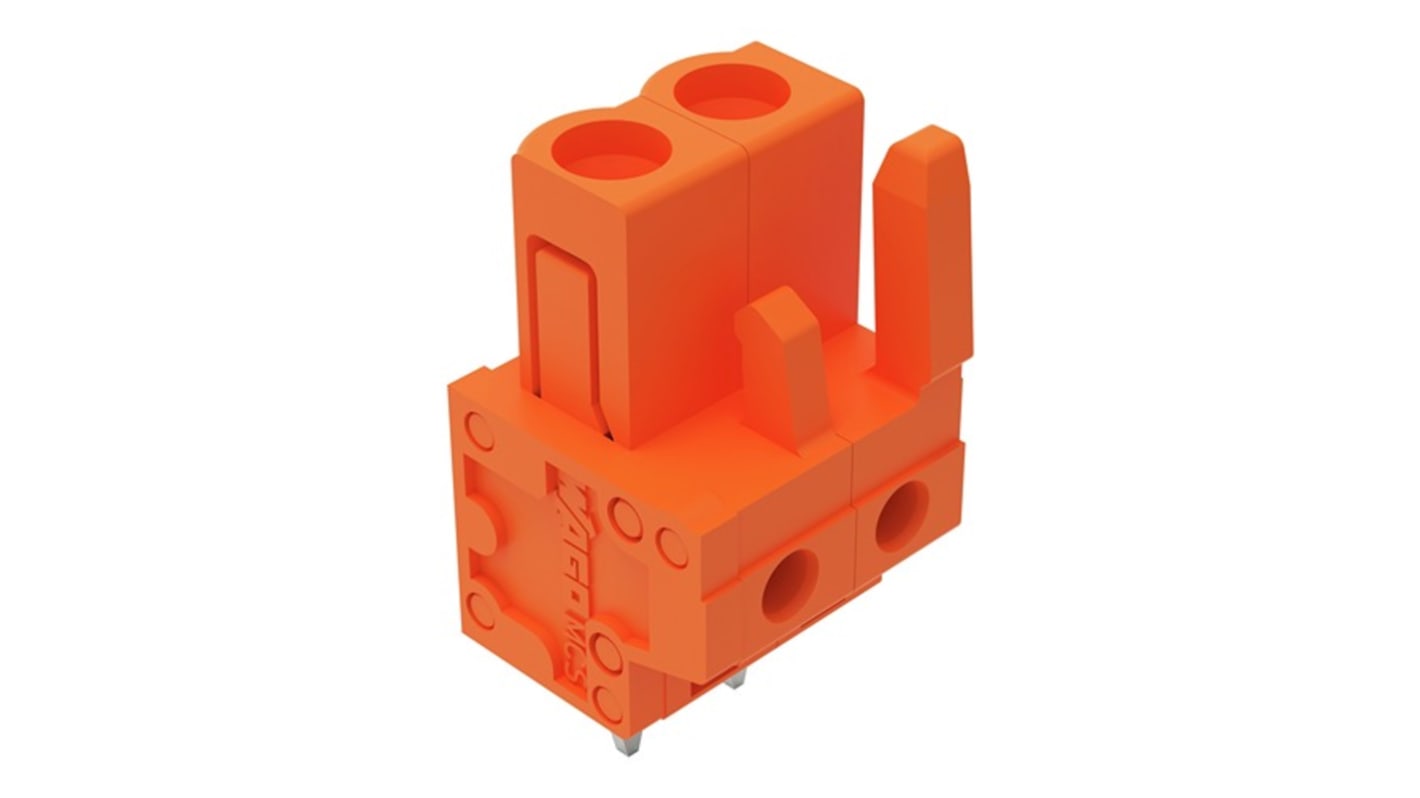 WAGO 232 Series Straight PCB Mount PCB Header, 2-Contact, 1-Row, 5.08mm Pitch, Solder Pin Termination