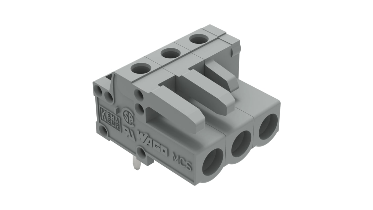 Wtyk PCB 3 -pinowe raster: 5mm Złącze żeńskie do płytek drukowanych Kątowy Montaż na płytce drukowanej