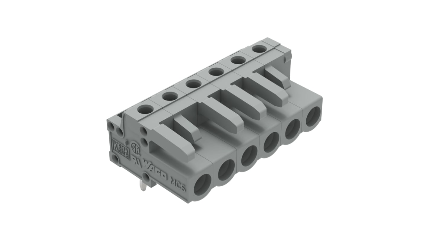 Wtyk PCB 6 -pinowe raster: 5mm Złącze żeńskie do płytek drukowanych Kątowy Montaż na płytce drukowanej