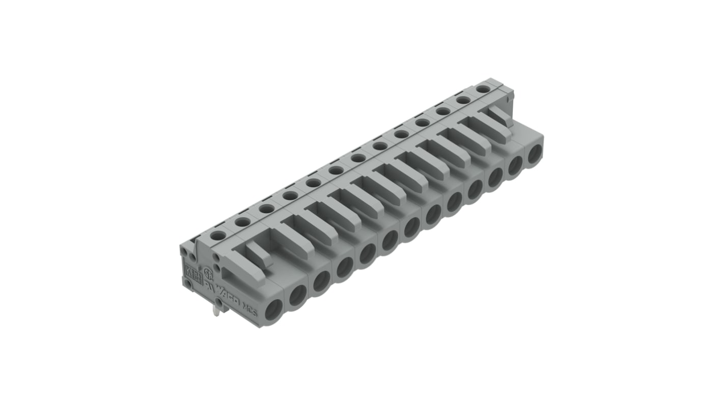 Wtyk PCB 13 -pinowe raster: 5mm Nagłówek Kątowy Montaż na płytce drukowanej