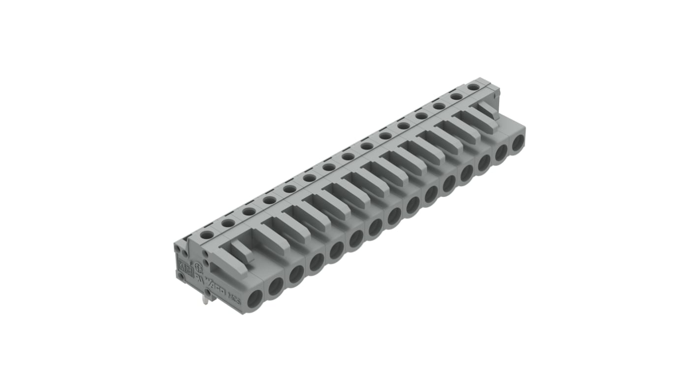 Wtyk PCB 15 -pinowe raster: 5mm Złącze wtykowe Kątowy Montaż na płytce drukowanej
