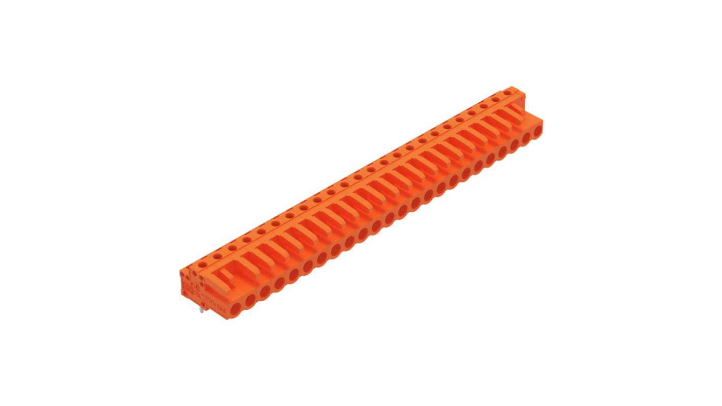 WAGO 232 Series Angled PCB Mount PCB Header, 24-Contact, 1-Row, 5.08mm Pitch, Solder Pin Termination