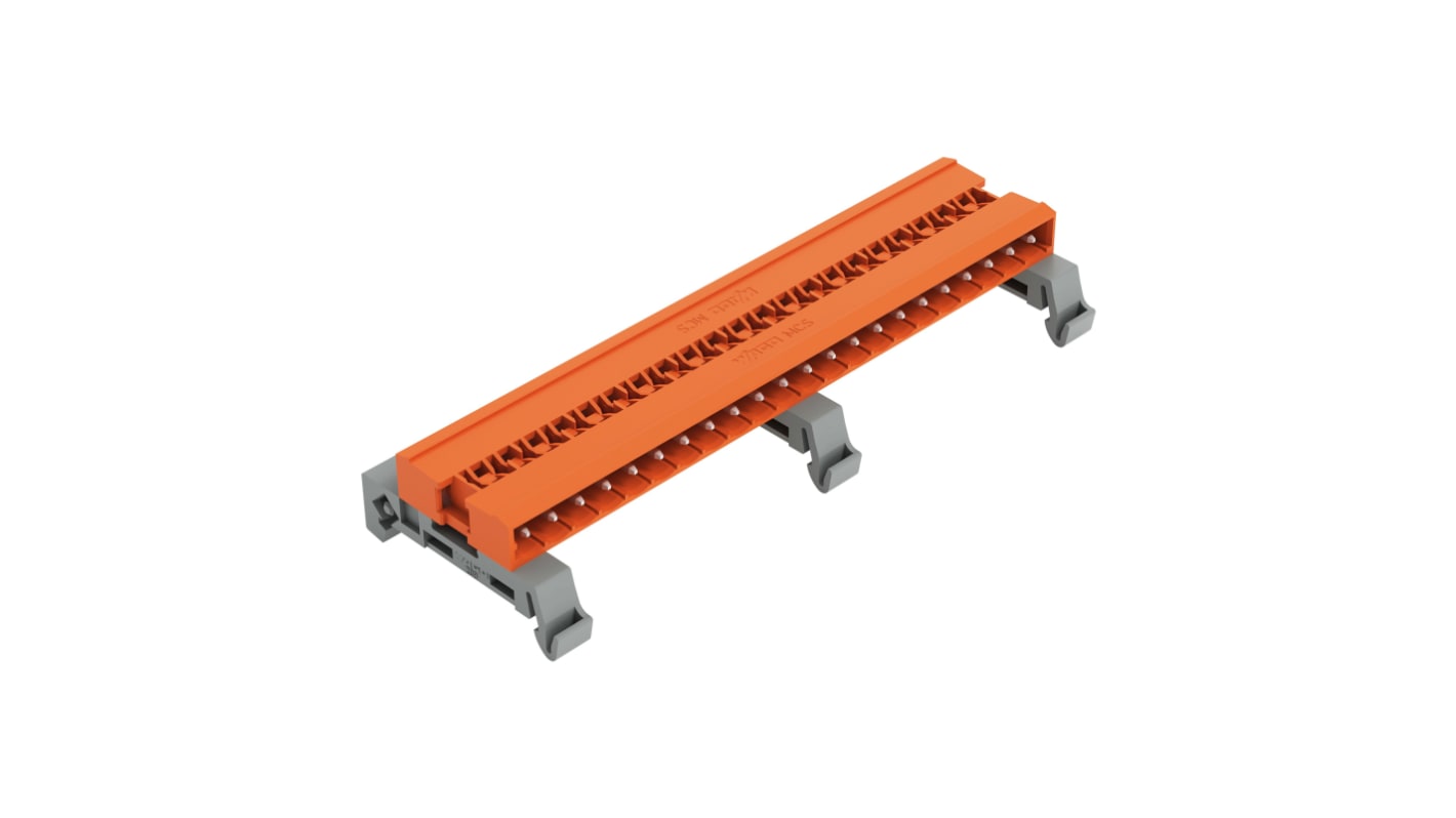 WAGO, 5.08mm Pitch, 232, 22 Way, Horizontal, Pluggable Terminal Block, Pin Header, DIN Rail Mount, Pin Termination,
