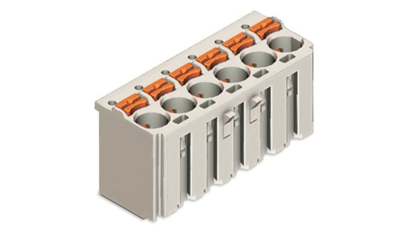 WAGO 2092 Series Pluggable Connector, 2-Pole, Female, 2-Way, Snap-In, 16A