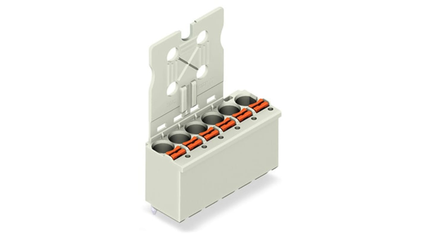 WAGO 2091 Leiterplattenbuchse Gerade 6-polig / 1-reihig, Raster 5mm