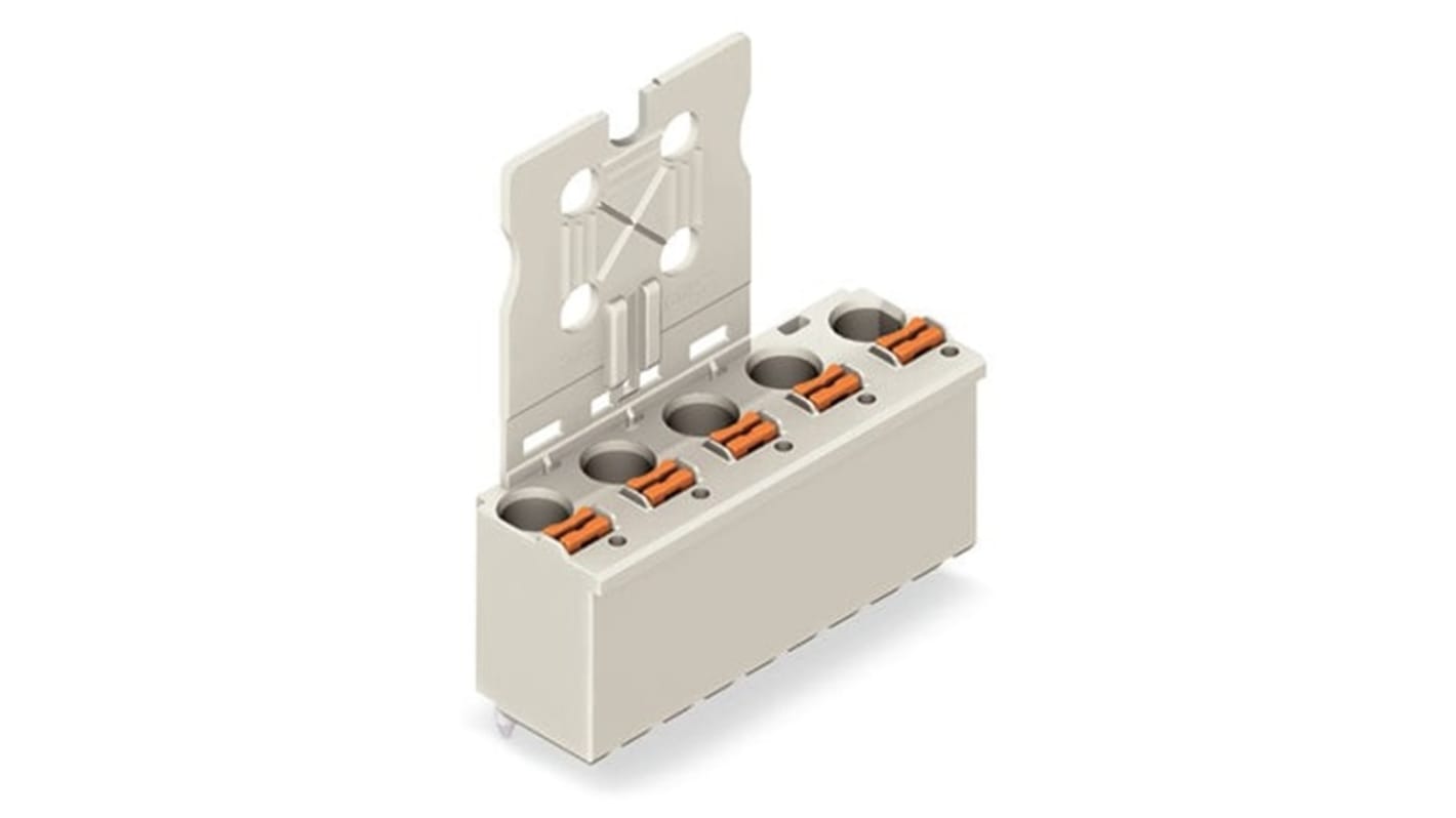 WAGO 2092 Series Straight PCB Mount PCB Header, 2-Contact, 1-Row, 7.5mm Pitch, Solder, Through Hole Termination