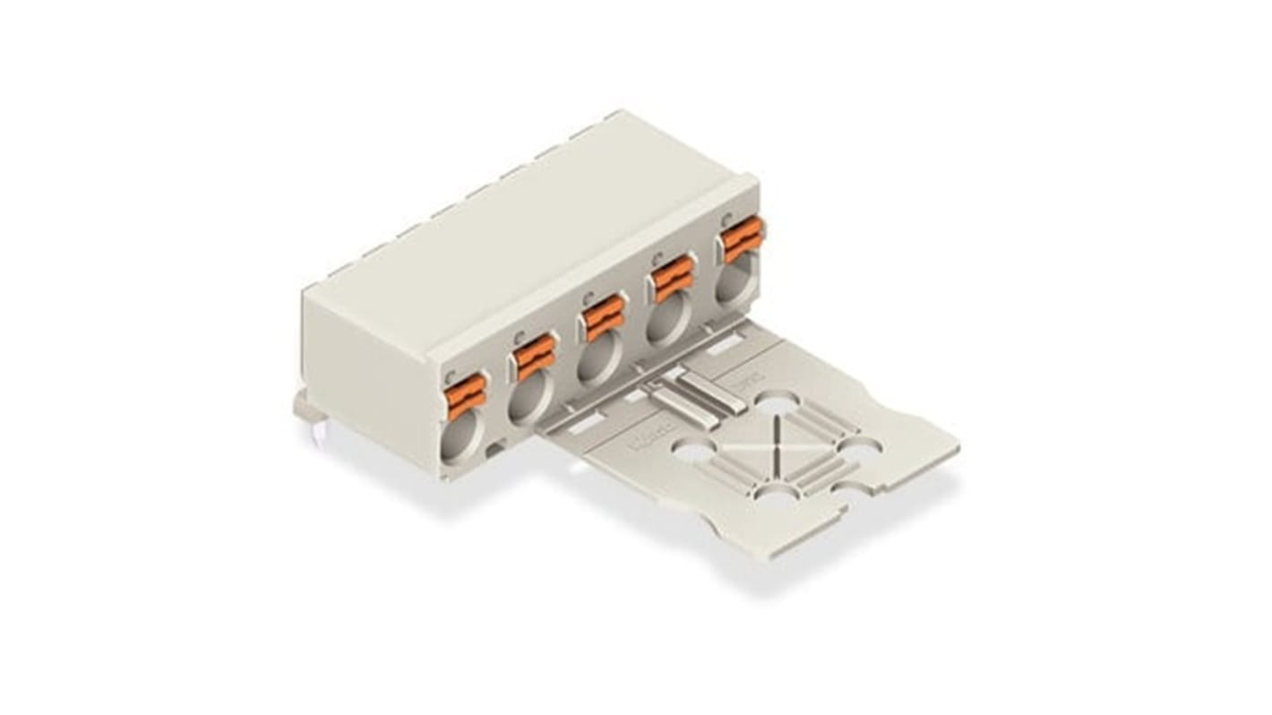 WAGO 2092 Leiterplattenbuchse gewinkelt 5-polig / 1-reihig, Raster 7.5mm
