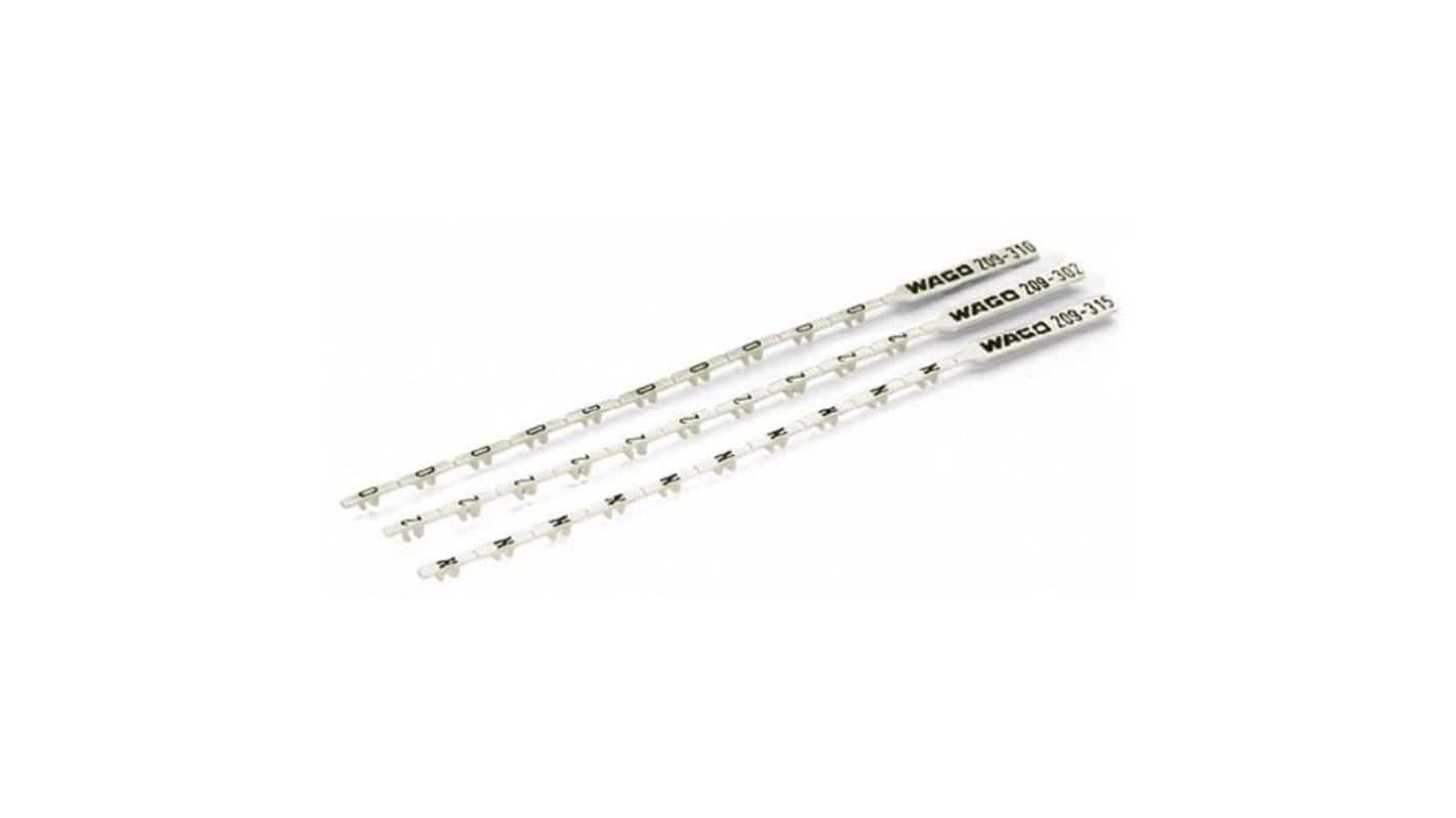 WAGO, 209 Marker Strip for use with  for use with Terminal Blocks