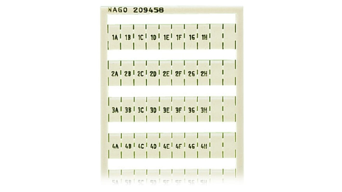 WAGO, 209 Marker Strip for use with  for use with Terminal Blocks
