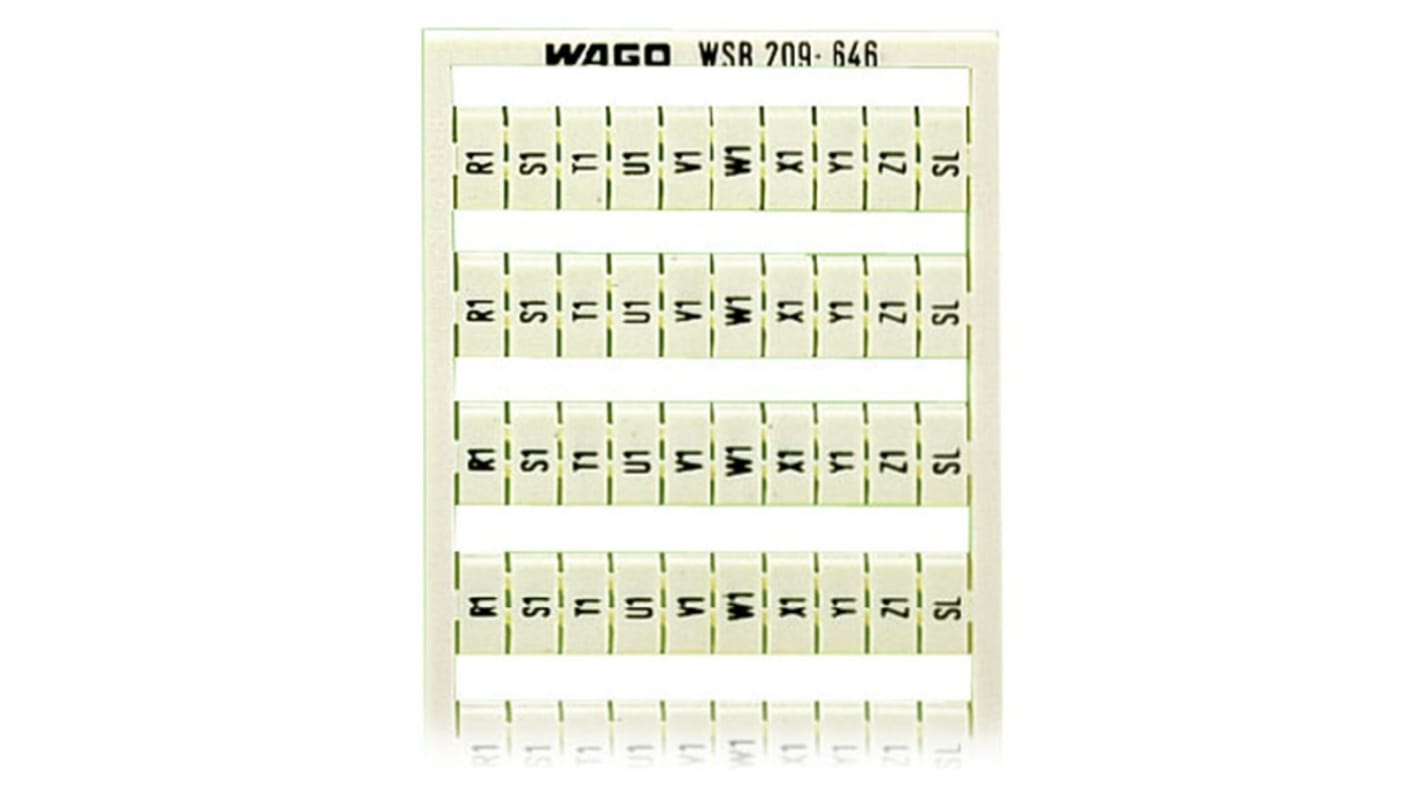 WAGO, 209 Marker Card for use with  for use with Terminal Blocks