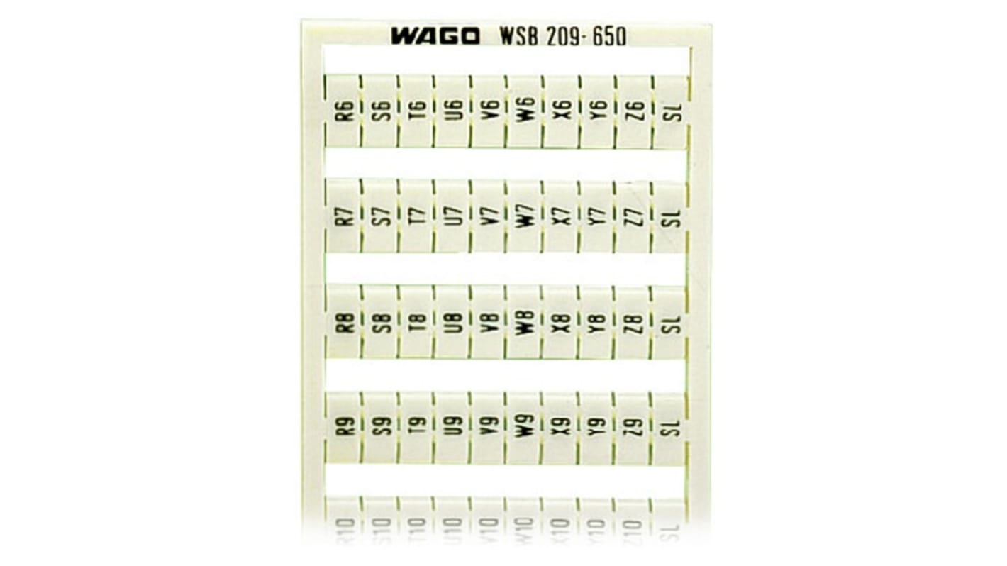 WAGO, 209 Marker Strip for use with  for use with Terminal Blocks