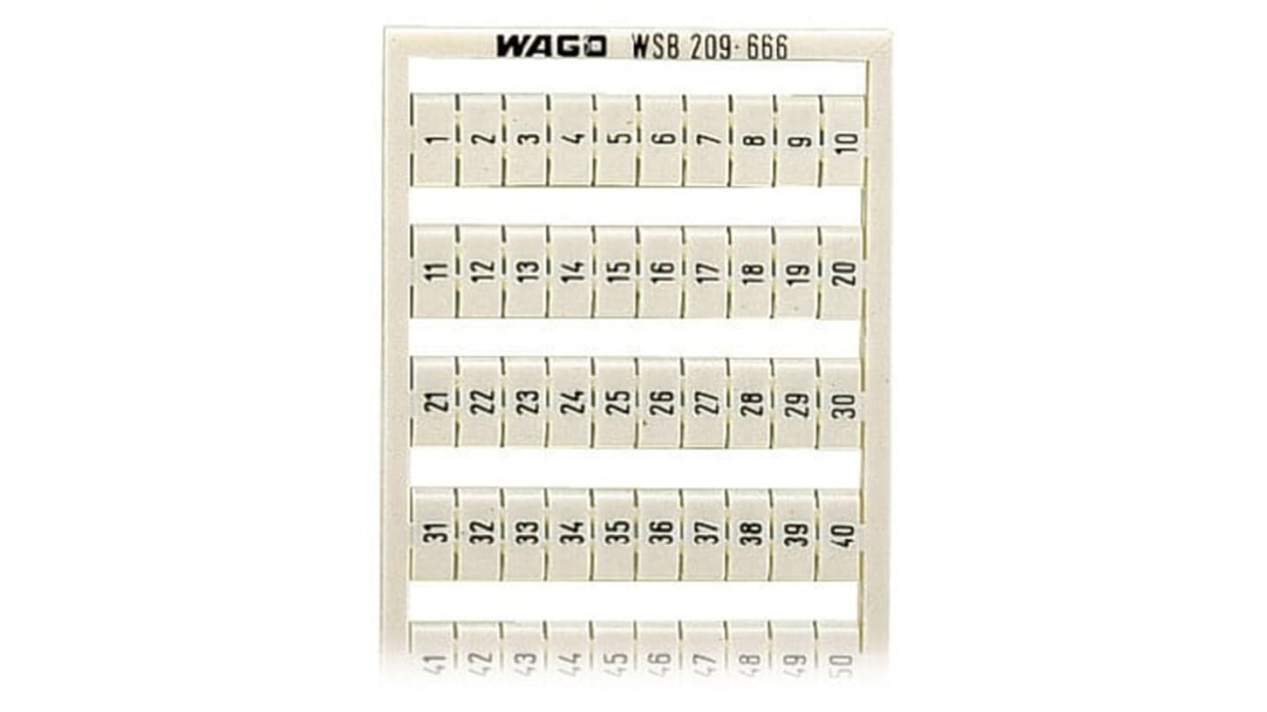 WAGO, 209 Marker Card for use with  for use with Terminal Blocks