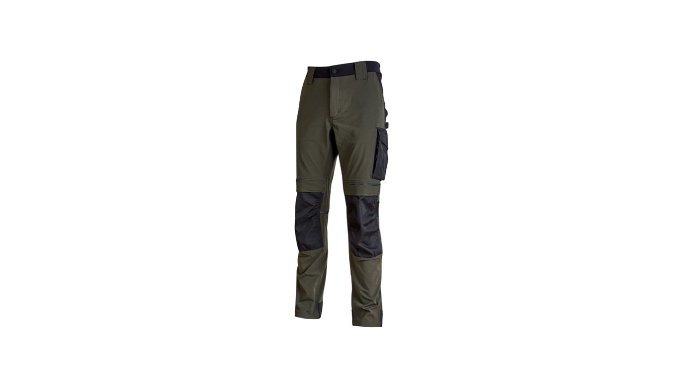 U Group Performance Green 's 10% Spandex, 90% Nylon Breathable, Water Repellent Trousers 42 → 45in, 106 →