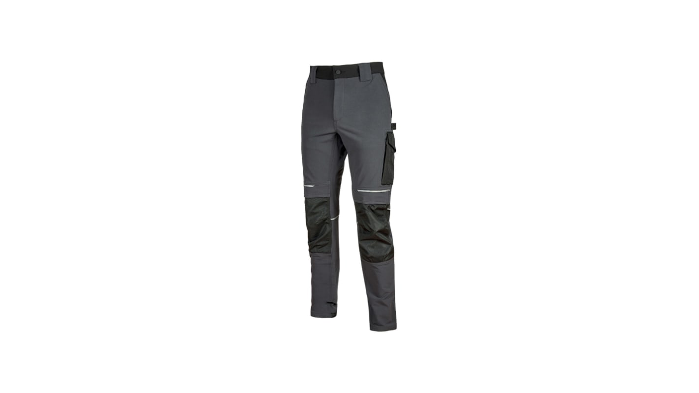 U Group Performance Grey Men's 10% Spandex, 90% Nylon Breathable, Water Repellent Trousers 38 → 42in, 98