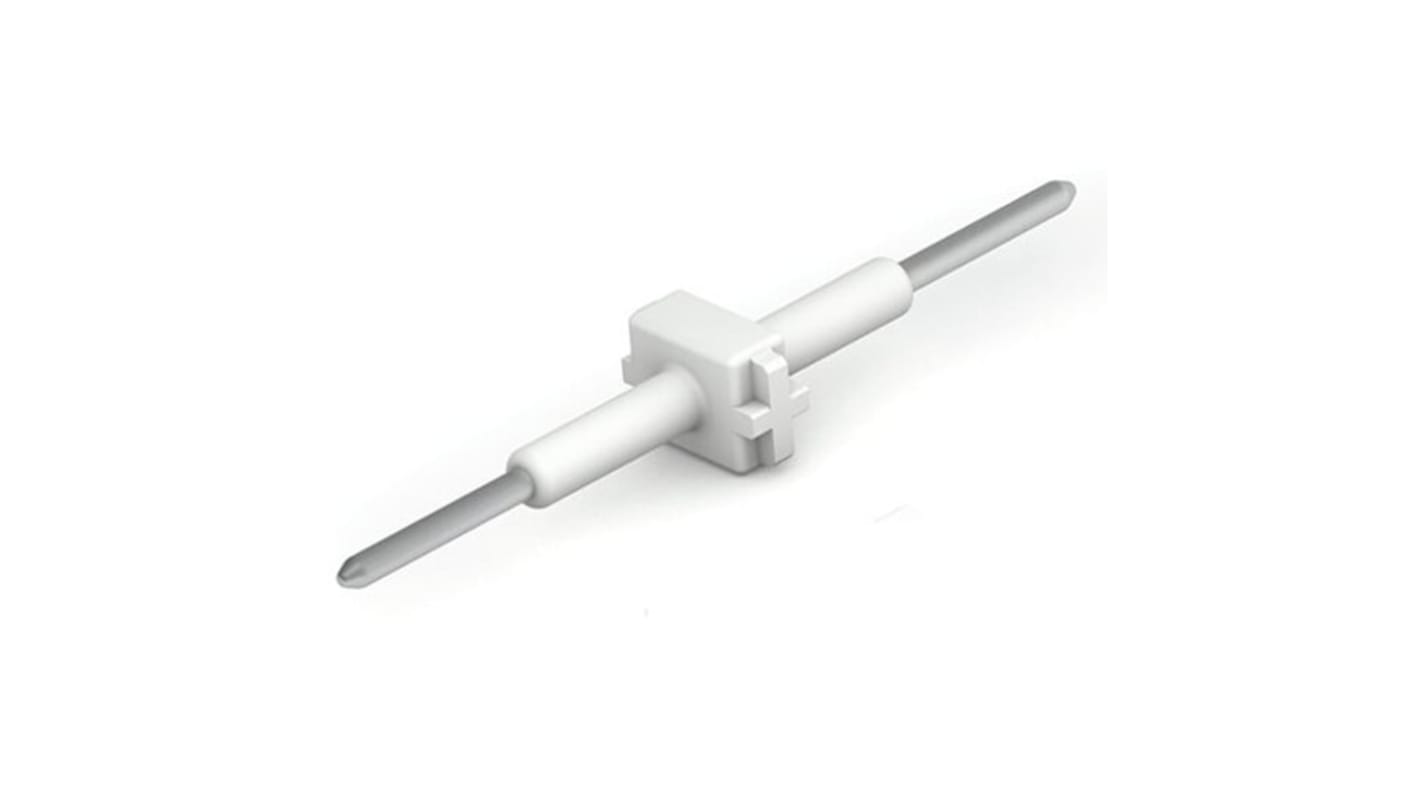 WAGO 2061 Series Board-To-Board Link, 1-Pole, Male to Male, 1-Way, Push-In, 9A
