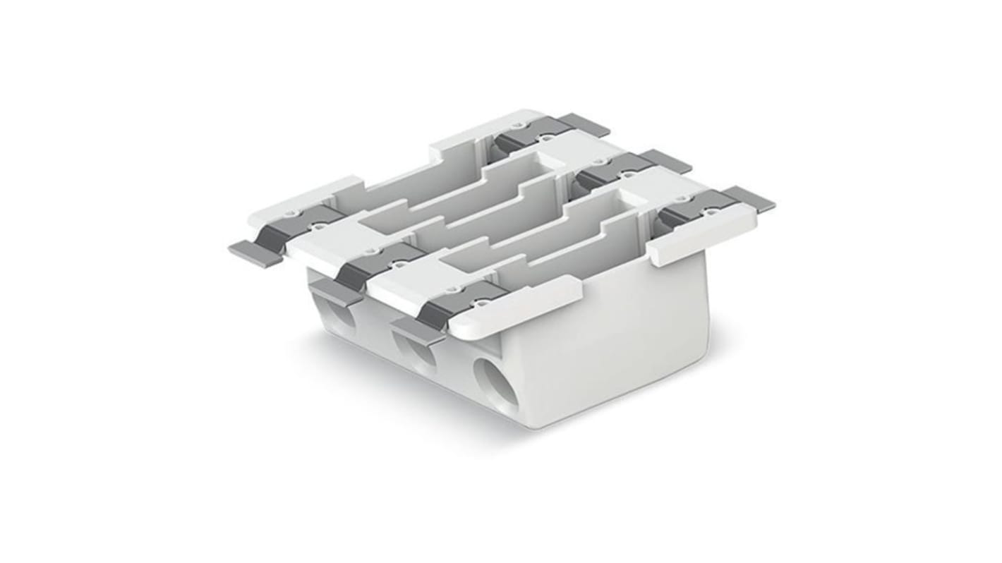 WAGO 2070 Series PCB Terminal Block, 3-Contact, 6.5mm Pitch, Surface Mount, 1-Row, Push-In Cage Clamp Termination