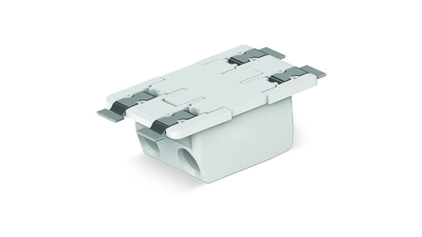 WAGO 2070 Series PCB Terminal Block, 2-Contact, 6.5mm Pitch, Surface Mount, 1-Row, Push-In Cage Clamp Termination