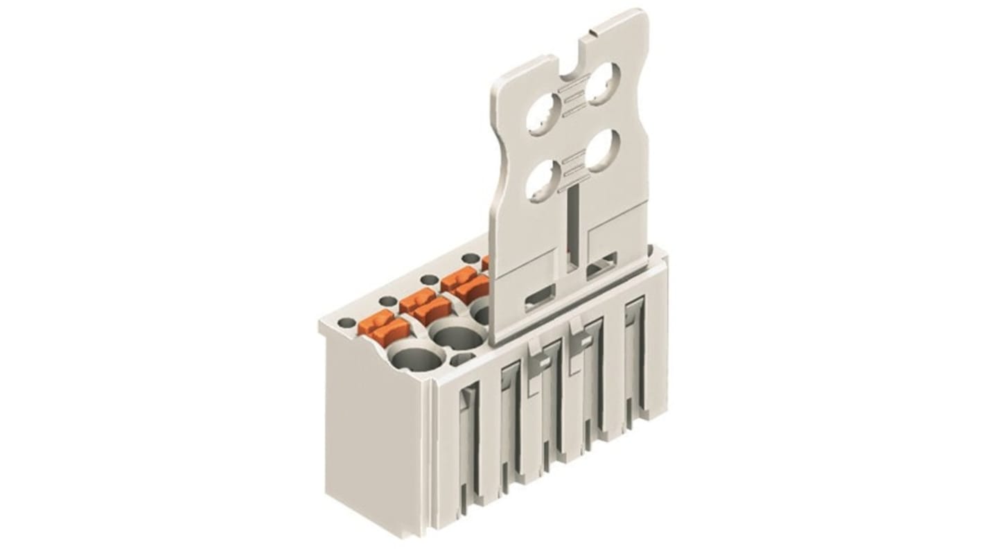 WAGO 2091 Series Pluggable Connector, 7-Pole, Female, 6-Way, Push-In, 10A