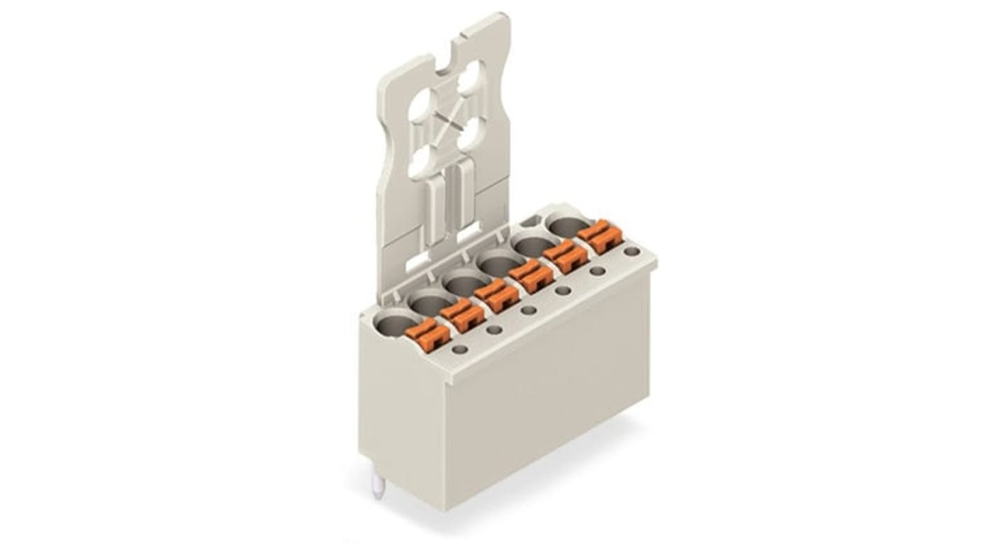 WAGO 2091 Series Straight Push-In PCB Connector, 7-Contact, 1-Row, 3.5mm Pitch, Solder Termination