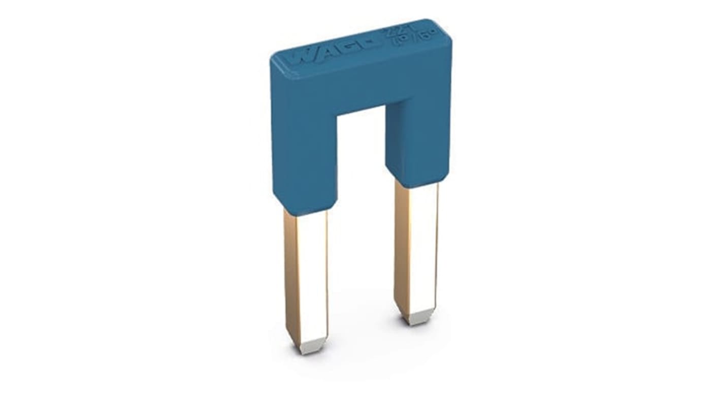 WAGO, 221 Jumper Male Vertical Blue Installation Terminal Blocks and Connectors 2 Way 1 Row