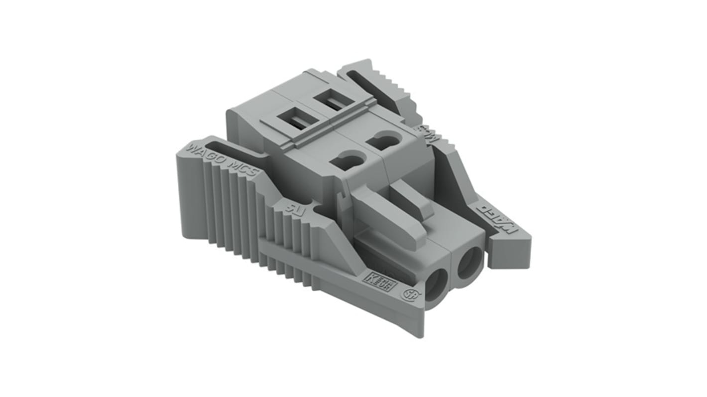 WAGO 231 Series Pluggable Connector, 2-Pole, Female, 2-Way, Plug-In, 16A
