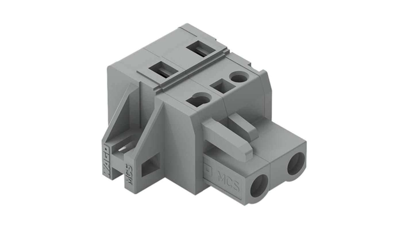 WAGO 231 Series Connector, 2-Pole, Female, 2-Way, Feed Through, 15A