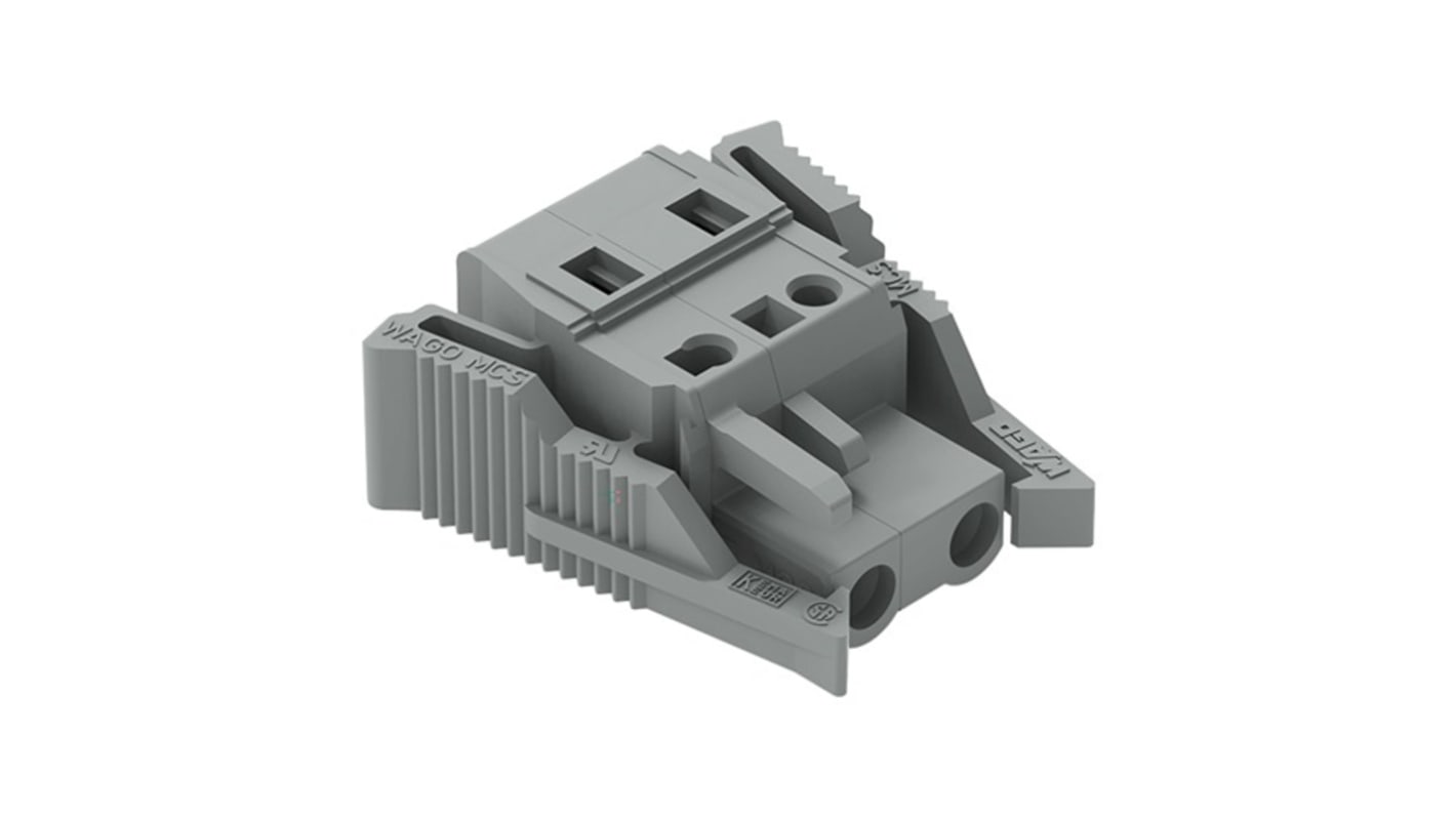 WAGO 231-202 Series Pluggable Connector, 2-Pole, Female, 2-Way, Plug-In, 16A