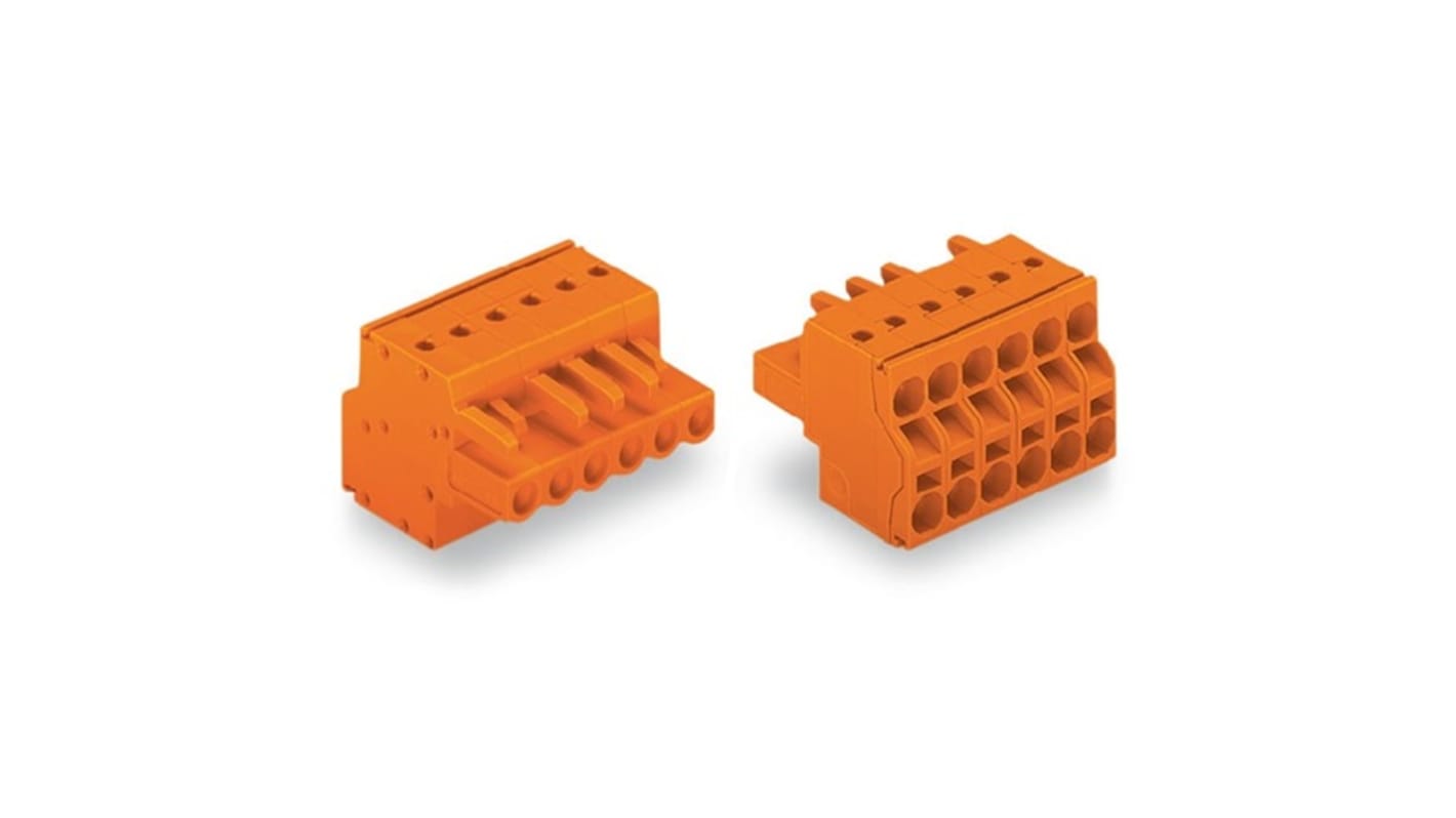 WAGO 231 Series Pluggable Connector, 8-Pole, Female, 8-Way, Snap-In, 16A