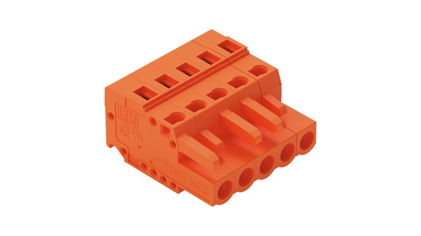 WAGO 231 Series Connector, 2-Pole, Female, 2-Way, Cable Mount, 15A