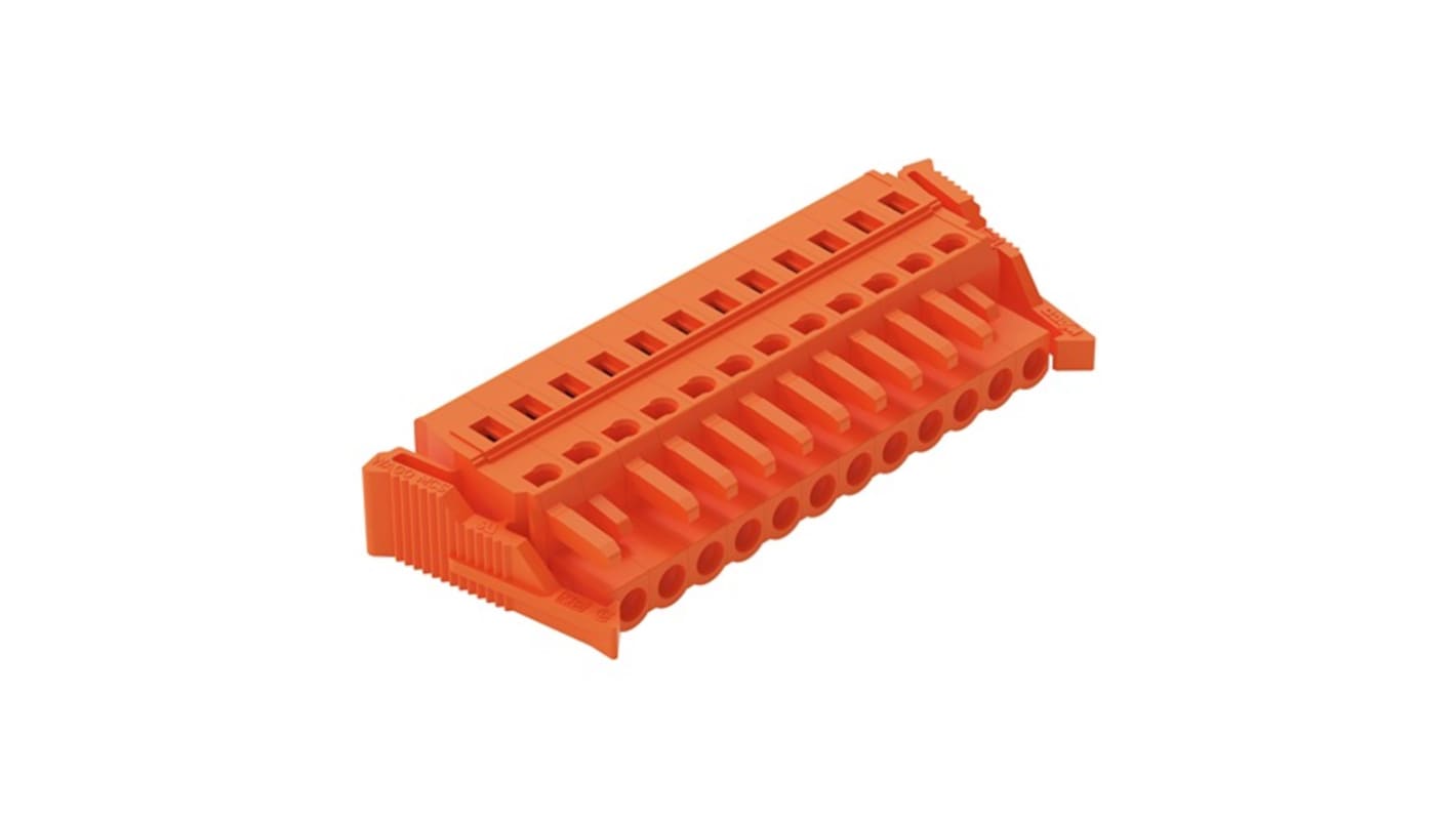 WAGO 231 Series Pluggable Connector, 12-Pole, Female, 12-Way, Snap-In, 16A