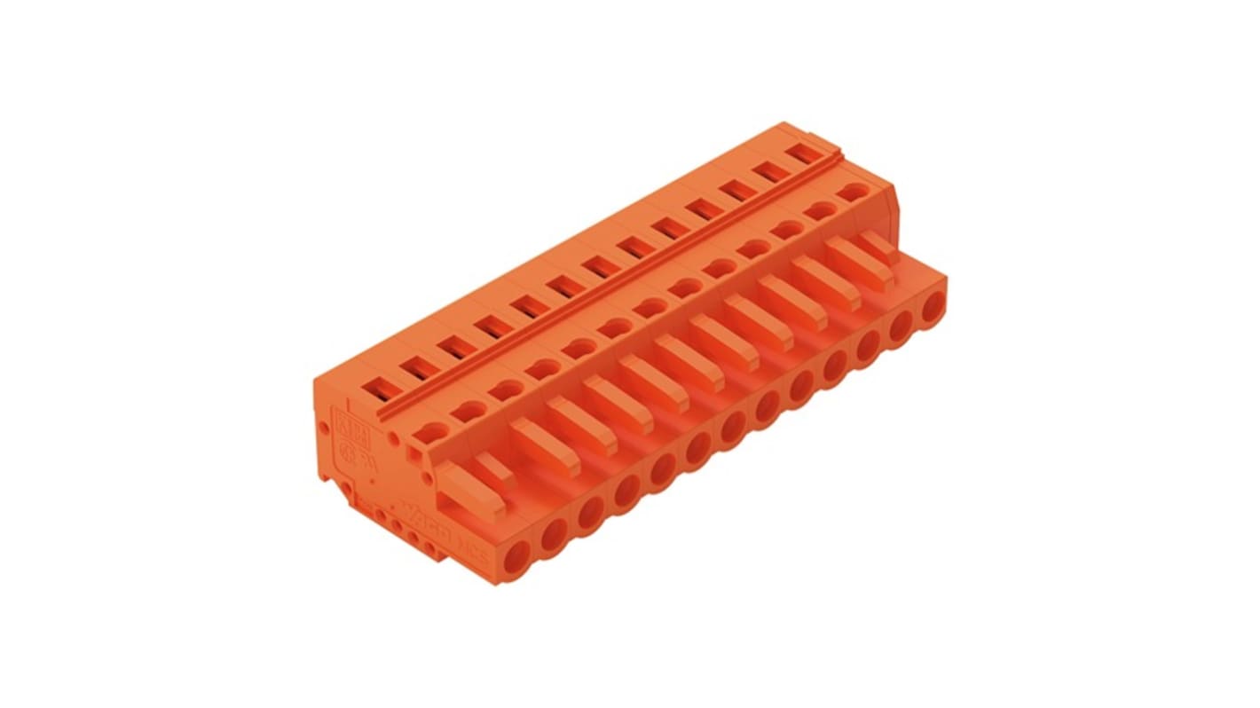 WAGO 231 Series Pluggable Connectors, 13-Pole, Female, 13-Way, Cable Mount, 16A