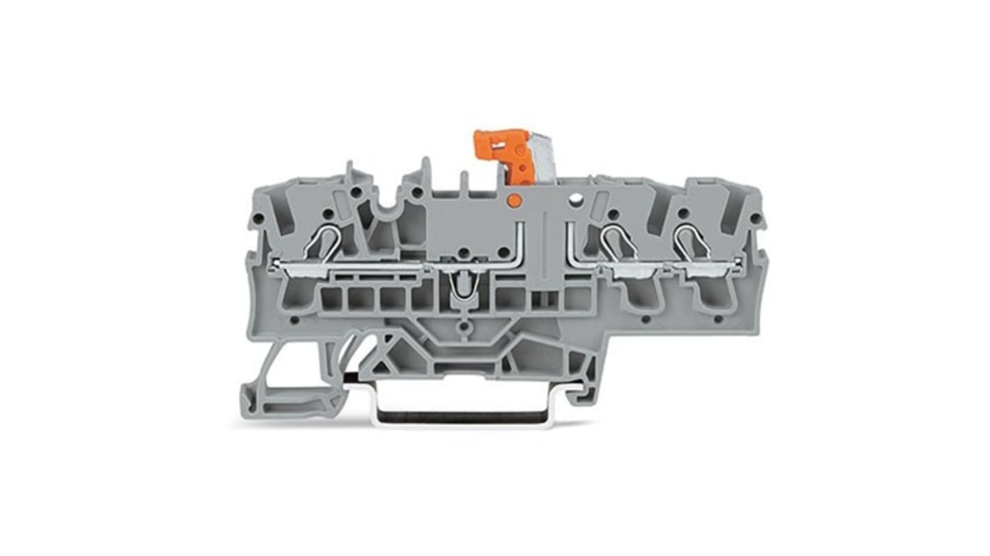 WAGO 2002-1771 TOPJOB S Series Grey, 2.5mm², 1-Level, Push-In Cage Clamp Termination, ATEX, EAC Ex, IECEx