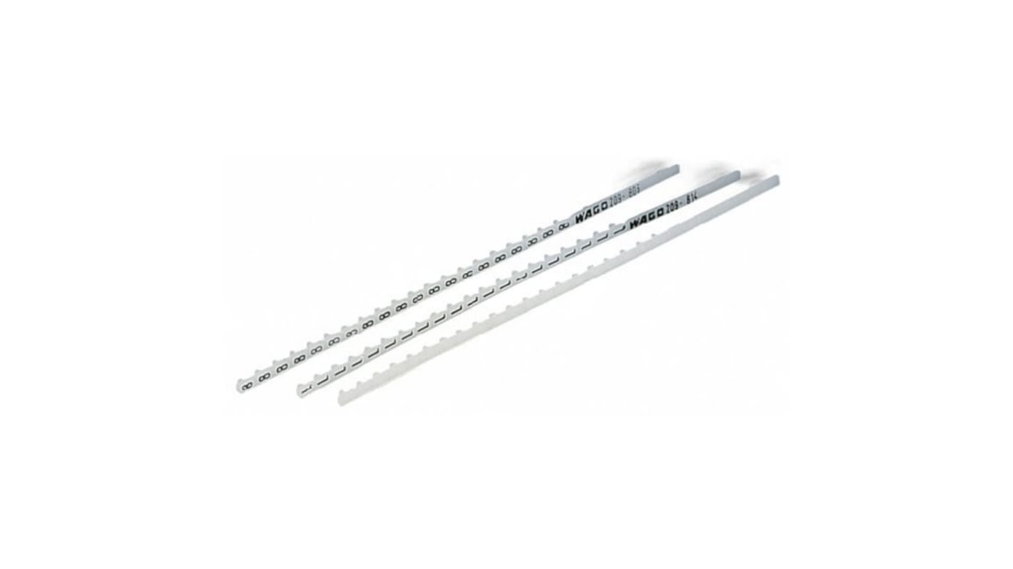 WAGO 209 Snap On Cable Marker, White, Pre-printed "Plain or Blank", for Terminal Block, 209-800