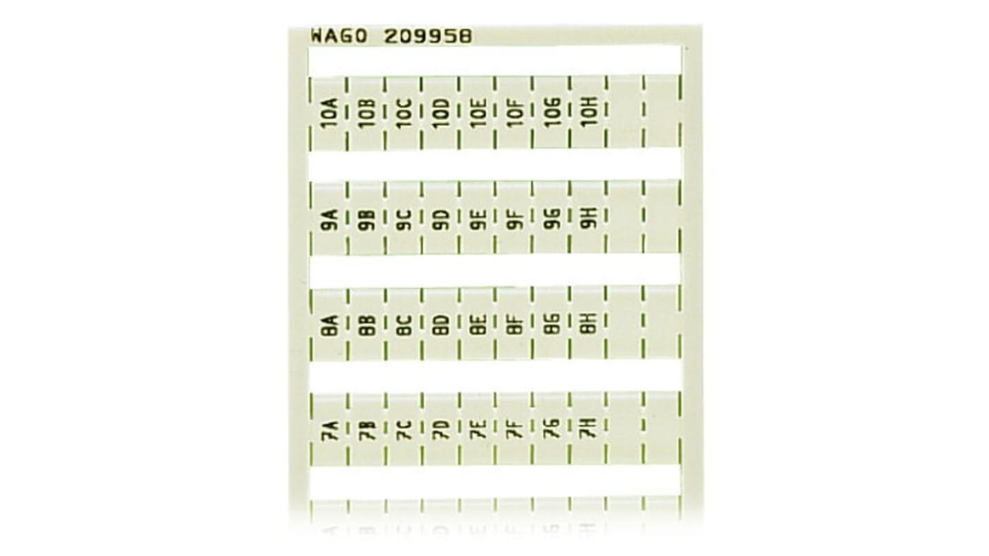 WAGO, 209 Marker Card for use with  for use with Terminal Blocks