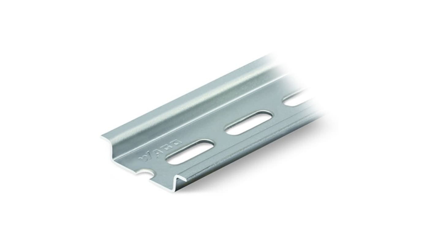 WAGO Steel DIN Rail, C Compatible, 2000mm x 35mm x 8mm