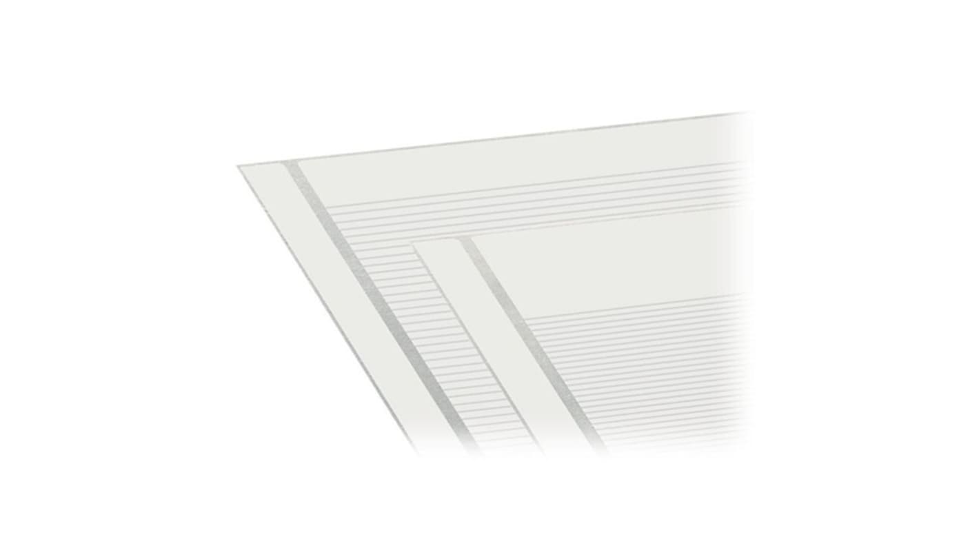 WAGO 210 Self Adhesive Cable Marker, White, Pre-printed "Grid Spacing", for Terminal Strips with 8mm Pin Spacing,