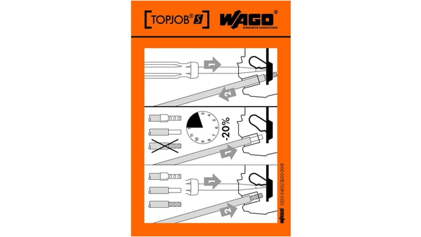 100EA Etichetta prestampata WAGO 210-400/2000-001